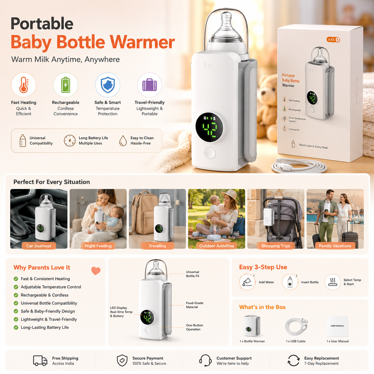 Portable Milk Bottle Warmer