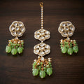 Mint Blossom Kundan & Pearl Jewelry Set